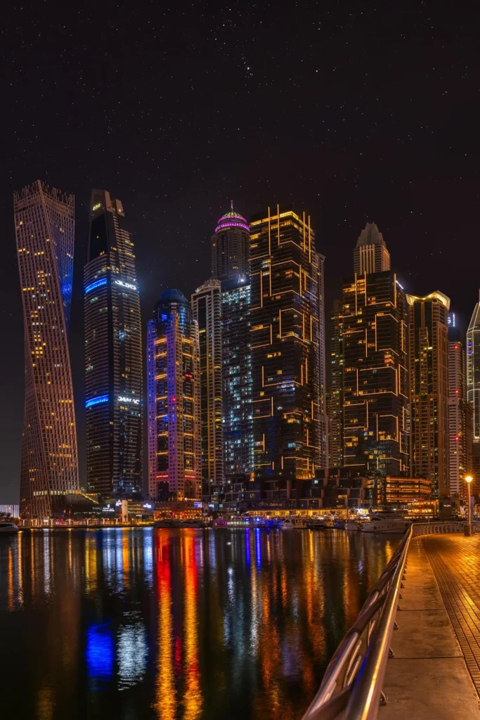 Beautiful night view of Dubai